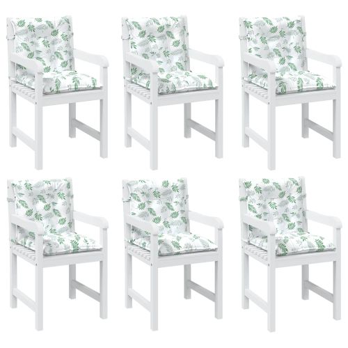 Възглавница за стол 6 pcs Бял 100 x 50 x 7 cm оксфорд