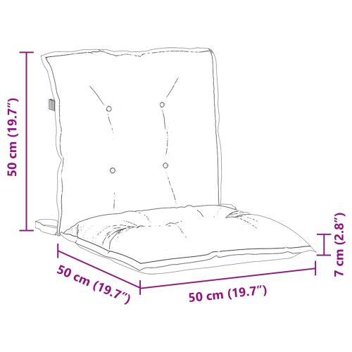 Възглавница за стол 6 pcs Бял 100 x 50 x 7 cm оксфорд