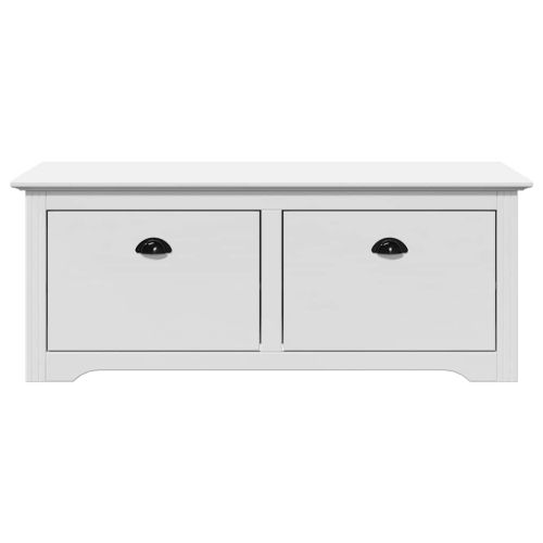 vidaXLL Пейка за антре "BODO" Бяла 114x40x45 cm
