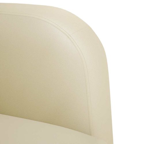 Диван с мека мебел, кремав, 110 см, изкуствена кожа