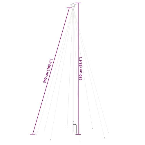 Коледна елха водопад за закрито и открито 400 LED 2,5 м