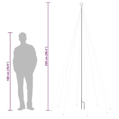Коледна елха водопад за закрито и открито 400 LED 2,5 м