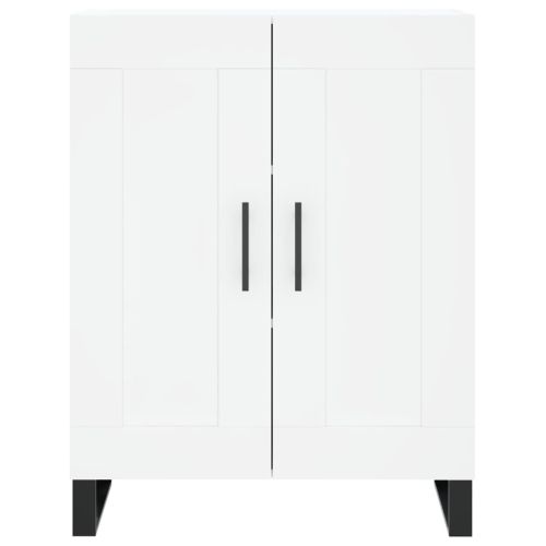 Сайдборд, бял, 69,5x34x90 см, инженерно дърво