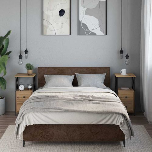 Нощни шкафчета 2 бр. дъб Artisan 34x35,5x70 cm