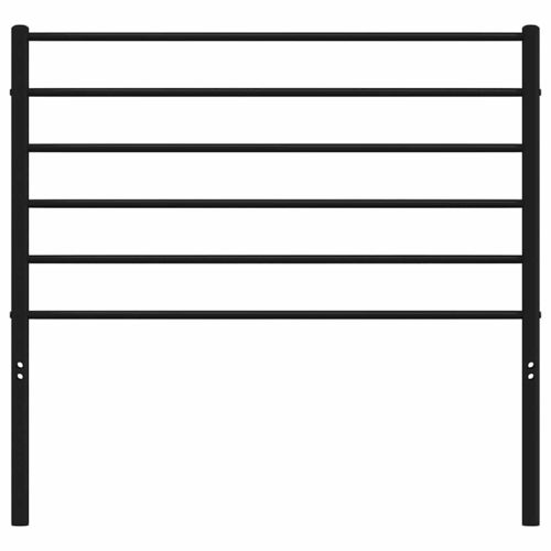 Метална резервна табла за легло, черна, 90 см