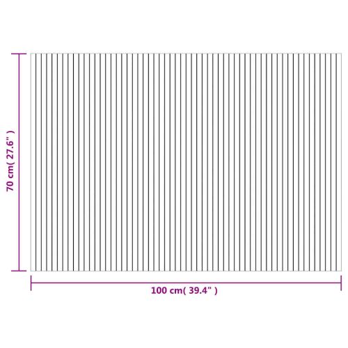 Килим, правоъгълен, кафяв, 70x100 см, бамбук