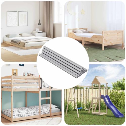 Резбови пръти 12 pcs Сребрист М6 x 120 мм Метал