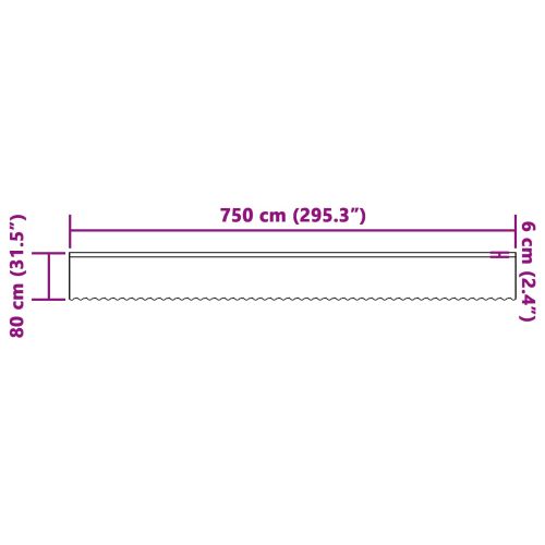 Перде от дантела С завеси Флорален Бяло 80 x 750 см Полиестер