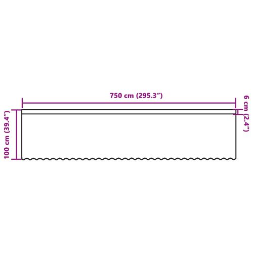 Перде от дантела С завеси Бяло 750 x 100 см Полиестер