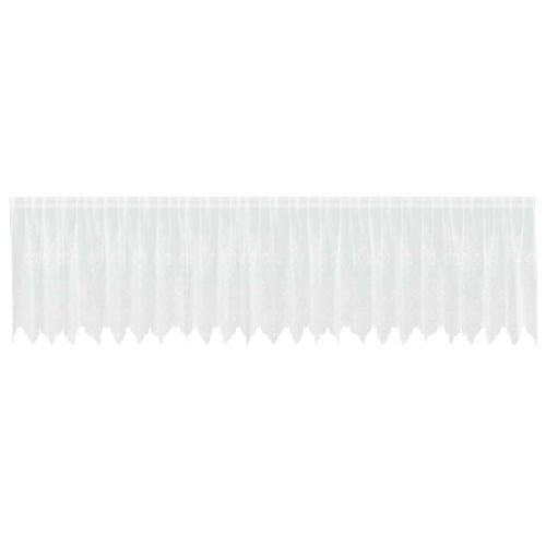 Перде от дантела С завеси Флорален Бяло 120 x 600 cm Полиестер