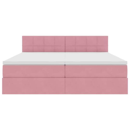 Легло с място за съхранение с матрак Розово 100 x 200 cm