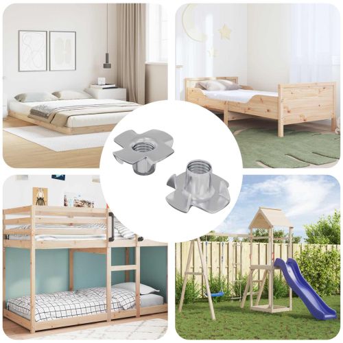 Пигобразна T-образна шайба 2 pcs Сребрист M6 мм Стомана