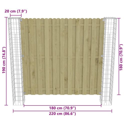 Стълб за ограда. 2 pcs Сребрист 20 х 20 х 190 см Метал