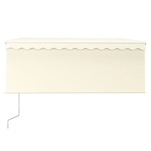 Автоматичен сенник с щора LED сензор за вятър 3,5x2,5 м кремав