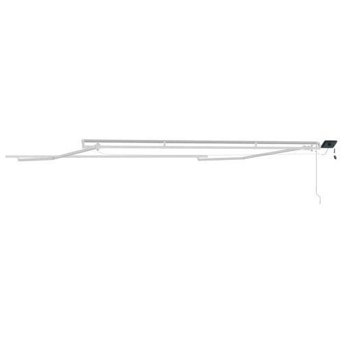 Рамка за сенник Бяло 400 × 350 cm Алуминий