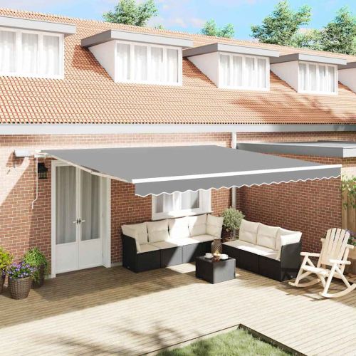 Рамка за сенник Бяло 450 × 350 cm Алуминий