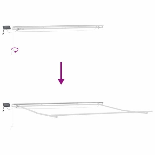 Рамка за сенник Бяло 450 × 350 cm Алуминий