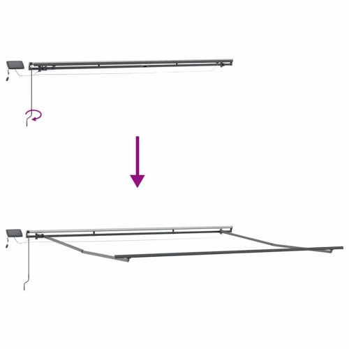 Рамка за сенник Антрацит 500 × 350 cm Алуминий