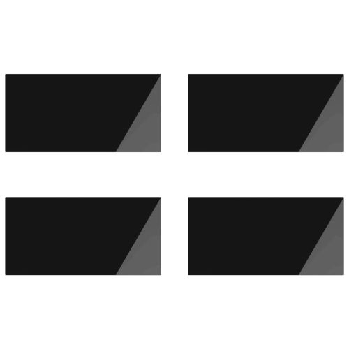 Топ за маса 4 pcs Черно закалено стъкло