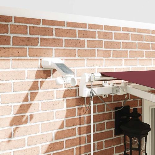 Автоматично прибираща се тента с LED, бордо, 400x300 см