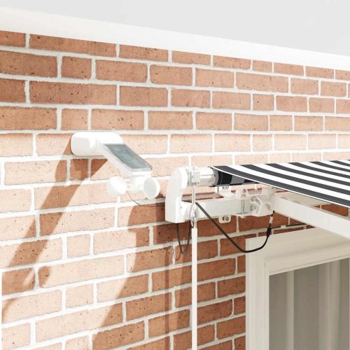 Автоматично прибираща се тента с LED антрацит и бял 300x250 см