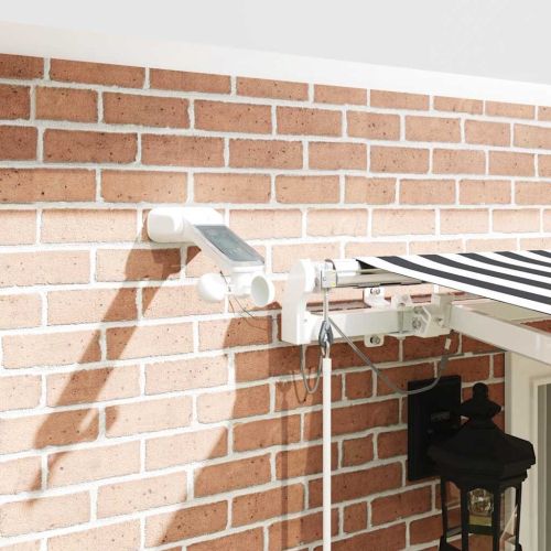 Автоматично прибираща се тента с LED антрацит и бял 400x300 см