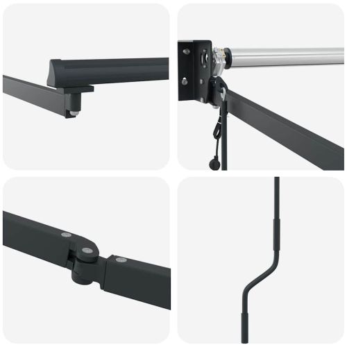 Сгъваем навес Оранжево и кафяво 350 x 250 cm Полиестер и метал