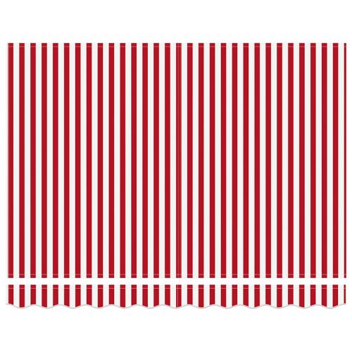 Сгъваем навес Червено и бяло 350 x 250 cm Текстил и стомана