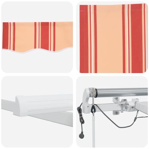 Сгъваем навес Жълт и оранжев 450 × 300 cm Полиестер и метал