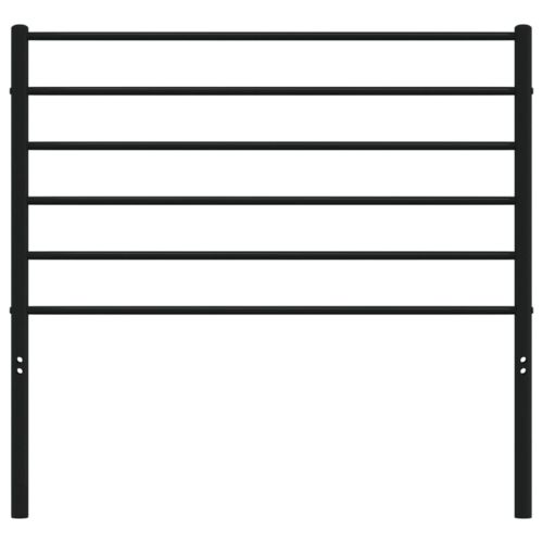 Метална резервна табла за легло, черна, 80 см