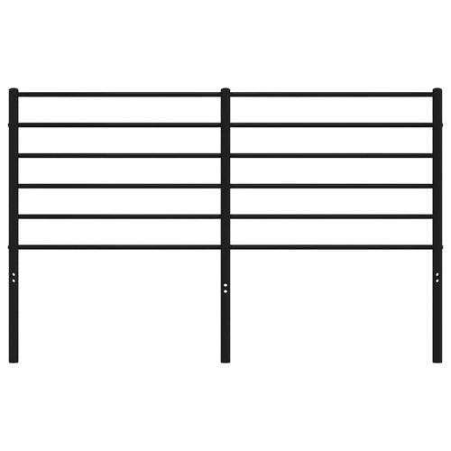 Метална резервна табла за легло, черна, 120 см