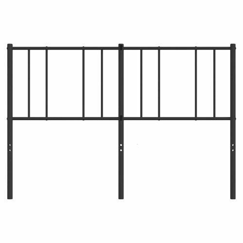 Метална резервна табла за легло, черна, 140 см