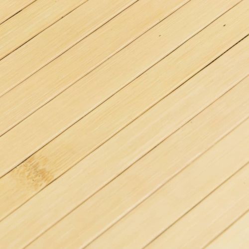 Килим, правоъгълен, светъл натурален, 100x400 см, бамбук