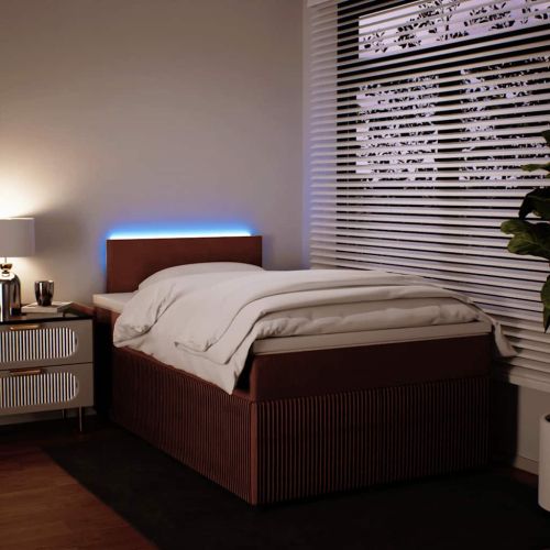 Боксспринг легло с матрак, розово, 120x190 см, кадифе