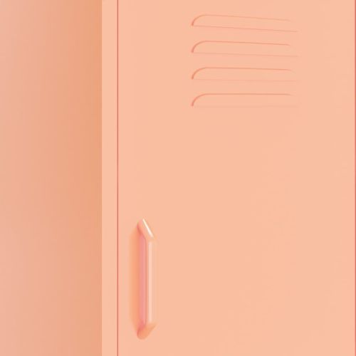 Шкаф за съхранение, розов, 42,5x35x101,5 см, стомана