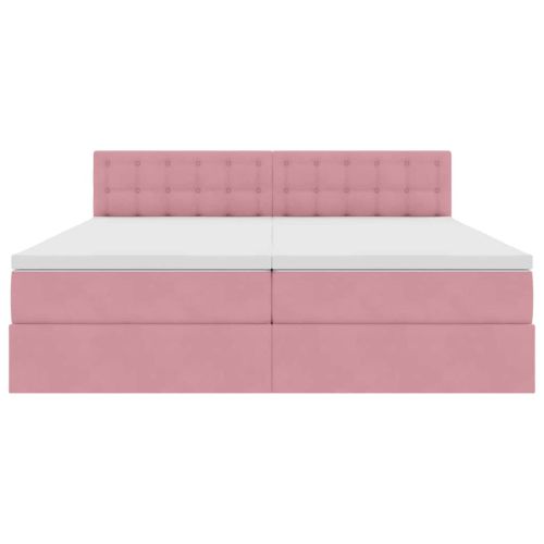 Легло с място за съхранение с матрак Розово 90 x 200 cm