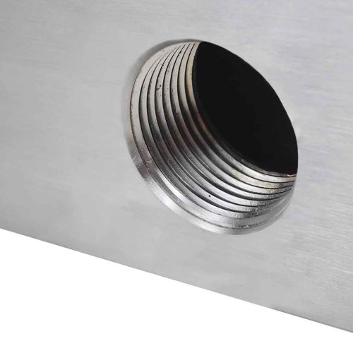 Правоъгълен фонтан за басейн, неръждаема стомана, 45 см