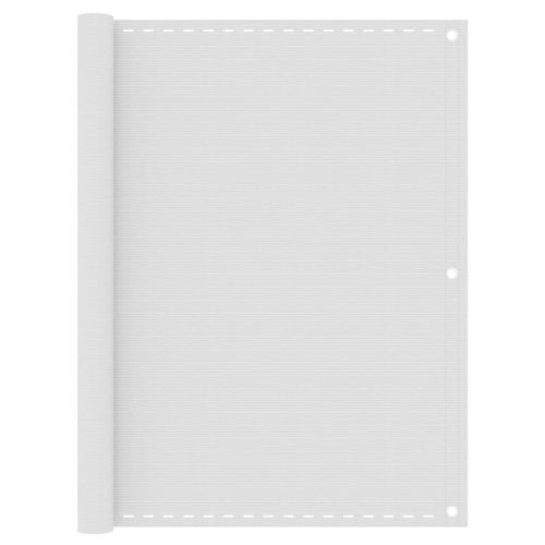 Балконски параван, бял, 120x600 см, HDPE