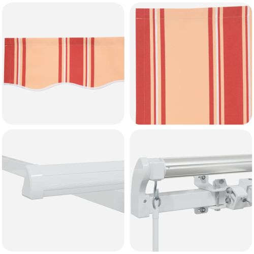 Сгъваем навес Жълт и оранжев 300 x 250 cm Полиестер и алуминий