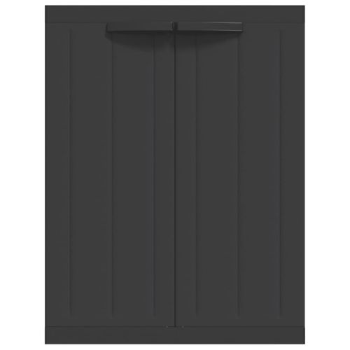 Външен шкаф за съхранение, черен, 65x37x85 см, PP