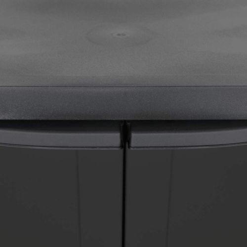 Външен шкаф за съхранение, черен, 65x37x85 см, PP