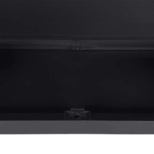 Външен шкаф за съхранение, черен, 65x37x85 см, PP