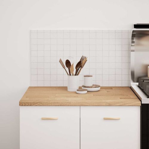 Кухненски работен плот, 80x63,5x2,7 см, дъб масив, правоъгълна