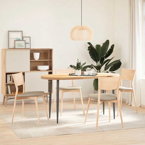 Плот за маса, 140x60x4 см, дъбово дърво масив, овална