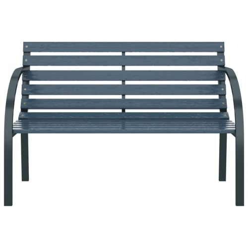 Градинска пейка, 120 cм, сива, дърво