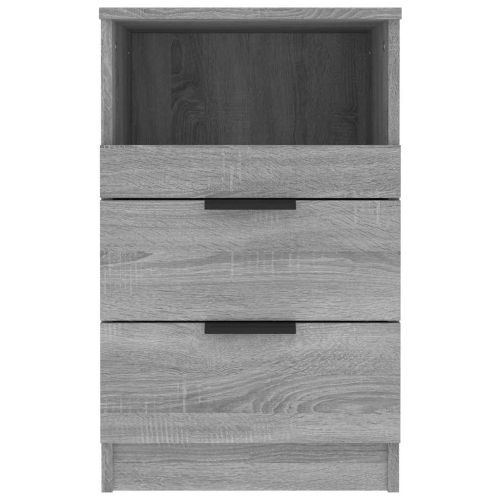 Нощни шкафчета, 2 бр, сив сонома, инженерно дърво