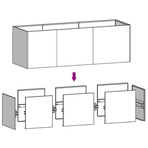 Градинска повдигната леха 120x40x40 см кортенова стомана