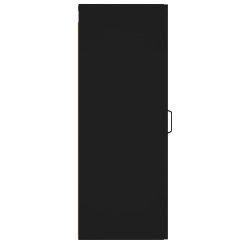 Окачен стенен шкаф, черен, 34,5x34x90 см, инженерно дърво