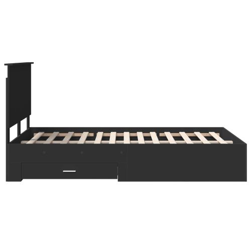 Рамка за легло с таблото Черно 120 x 200 cm Инженерно дърво