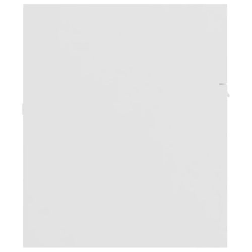 Комплект мебели за баня, бял, инженерно дърво